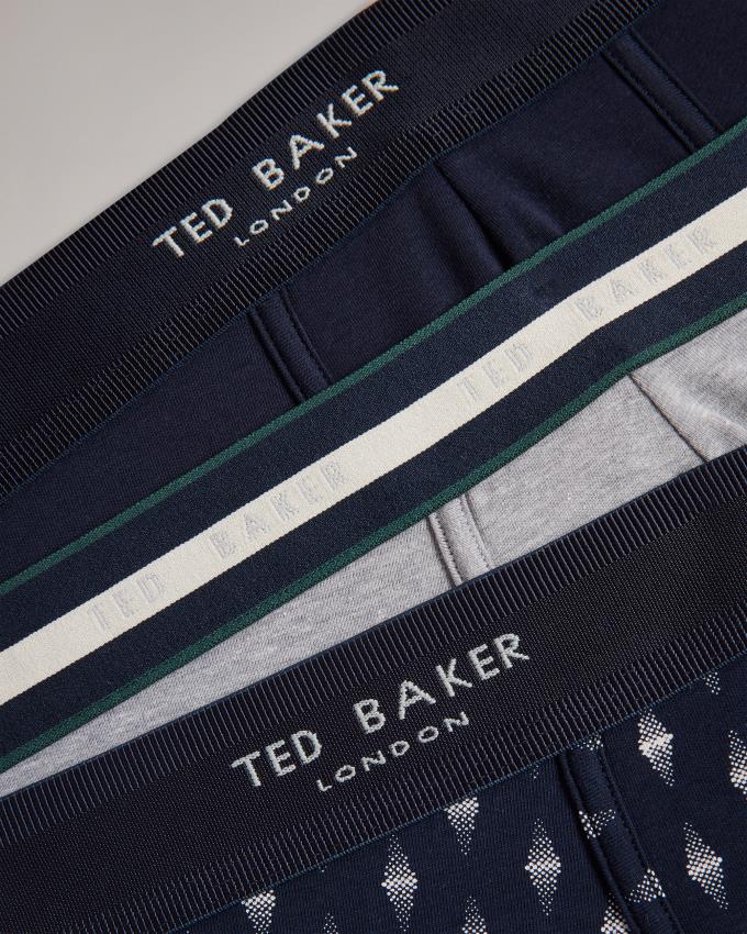 Sous Vêtement Ted Baker Three Pack Of Assorted Cotton Trunks Multicolore Homme | UKR-26576087